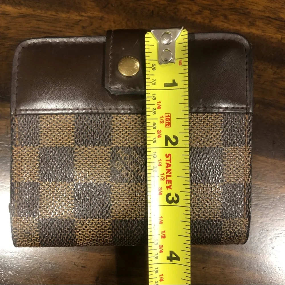 LOUIS VUITTON Damier Ebene Compact Bifold Wallet CA1011 Spain